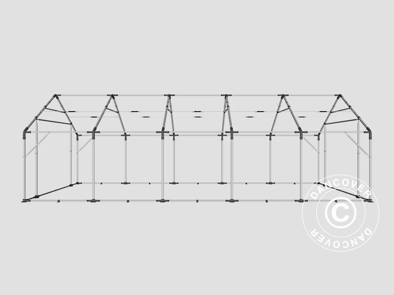 Lagertelt PRO 5x10x2x3,39m, PVC, Grå - Image 20
