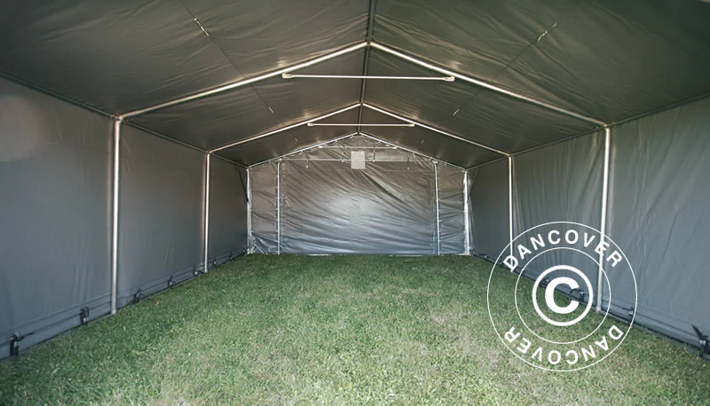 Lagertelt PRO 5x10x2x3,39m, PVC, Grå - Image 8