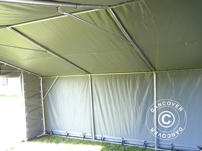 Lagertelt PRO 5x10x2x3,39m, PVC, Grå - Image 9