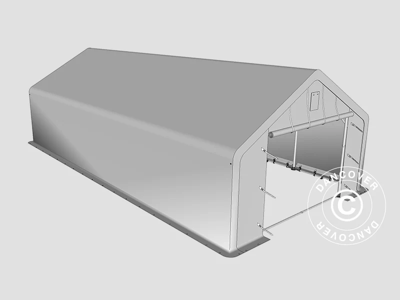 Lagertelt PRO 5x10x2x3,39m, PVC, Grøn - Image 10