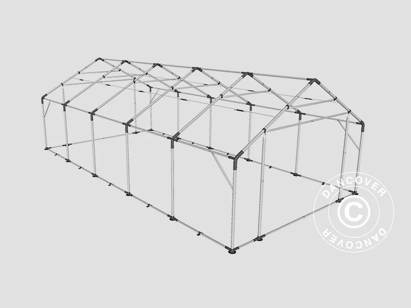 Lagertelt PRO 5x10x2x3,39m, PVC, Grøn - Image 12