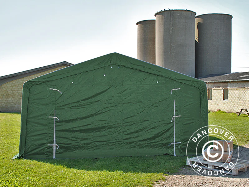 Lagertelt PRO 5x10x2x3,39m, PVC, Grøn - Image 3