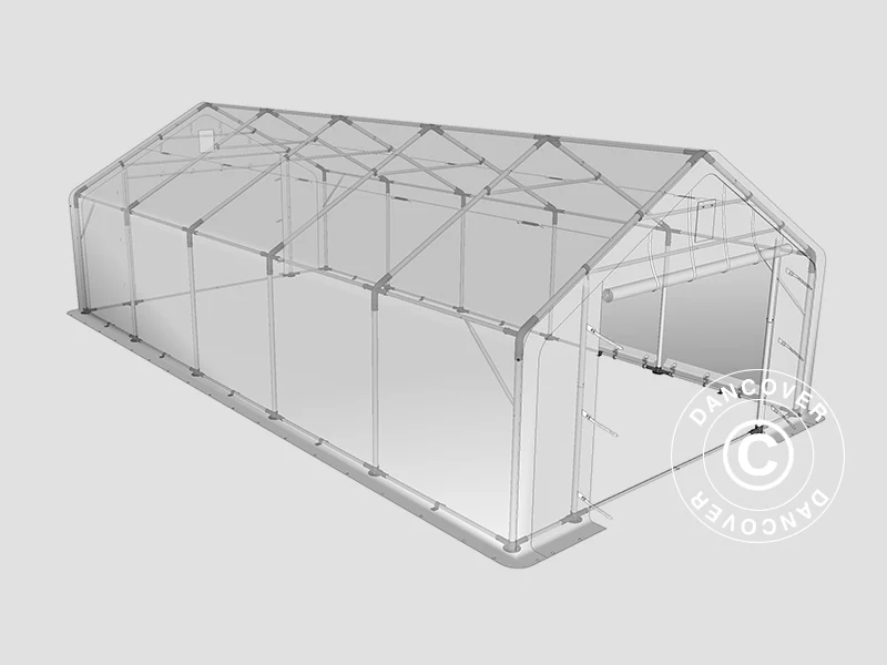 Lagertelt PRO 5x10x2x3,39m, PVC, Grøn - Image 6