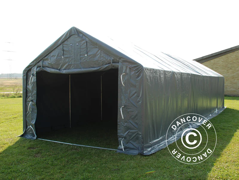 Lagertelt PRO 5x12x2x3,39m, PVC, Grå - Image 2