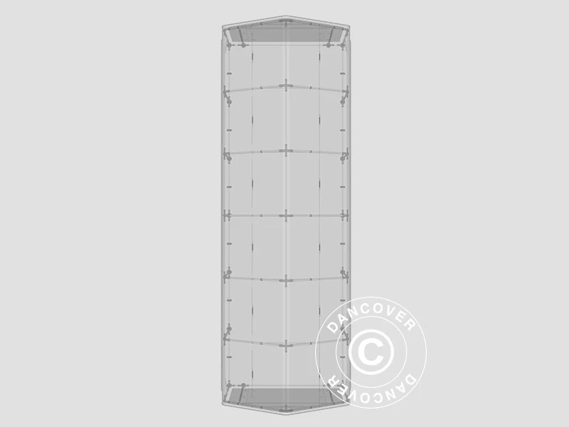 Lagertelt PRO 5x12x2x3,39m, PVC, Grå - Image 31