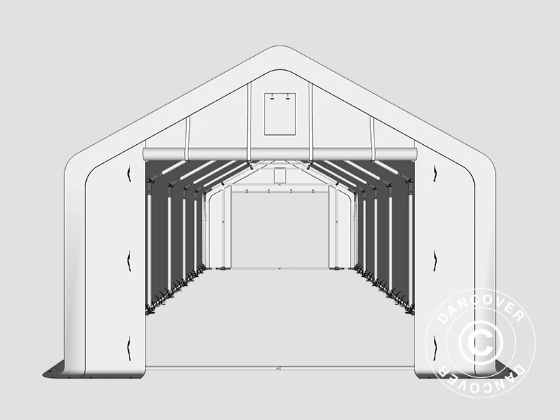 Lagertelt PRO 5x12x2x3,39m, PVC, Grå - Image 33