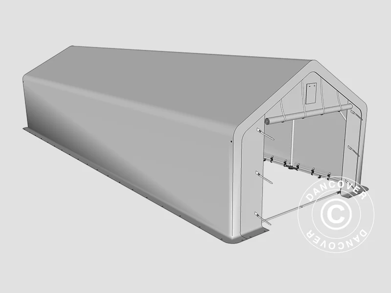 Lagertelt PRO 5x12x2x3,39m, PVC, Grå - Image 34