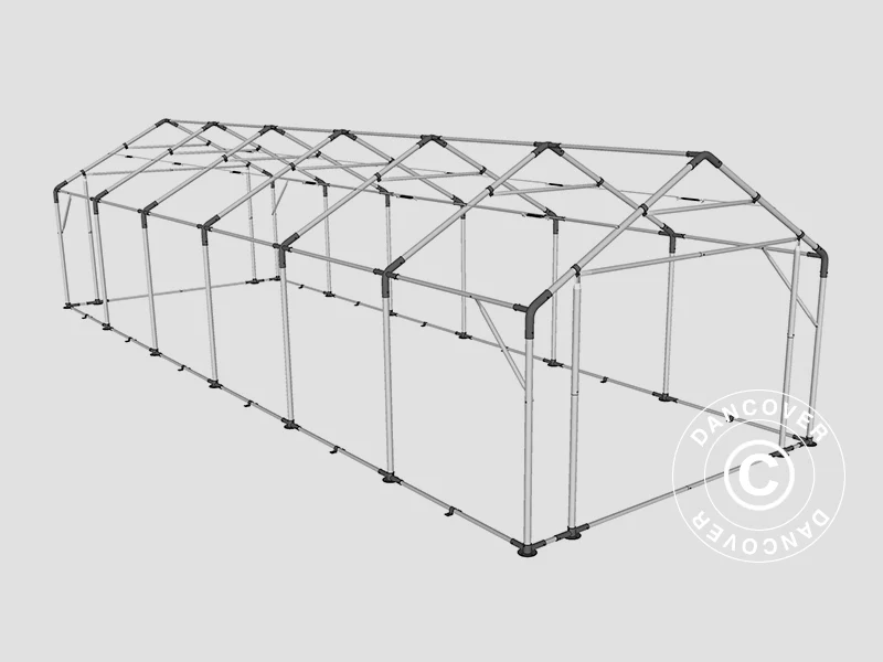 Lagertelt PRO 5x12x2x3,39m, PVC, Grå - Image 36