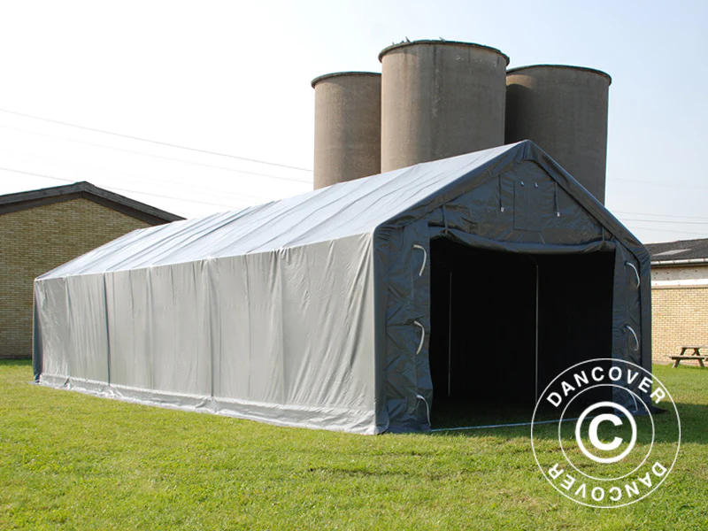 Lagertelt PRO 5x12x2x3,39m, PVC, Grå - Image 4
