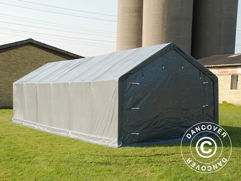 Lagertelt PRO 5x12x2x3,39m, PVC, Grå - Image 5