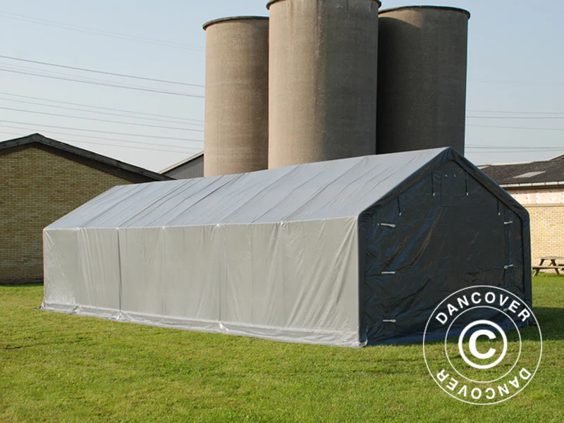 Lagertelt PRO 5x12x2x3,39m, PVC, Grå - Image 8