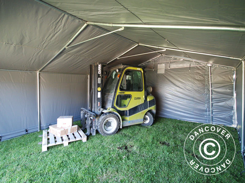 Lagertelt PRO 5x6x2x3,39m, PVC, Grå - Image 10
