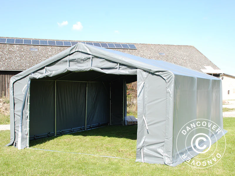 Lagertelt PRO 5x6x2x3,39m, PVC, Grå - Image 11