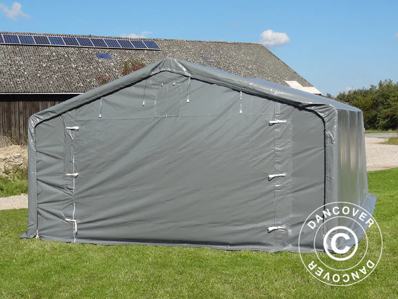 Lagertelt PRO 5x6x2x3,39m, PVC, Grå - Image 12
