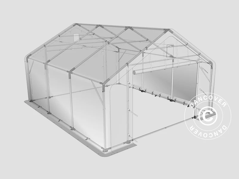 Lagertelt PRO 5x6x2x3,39m, PVC, Grå - Image 16
