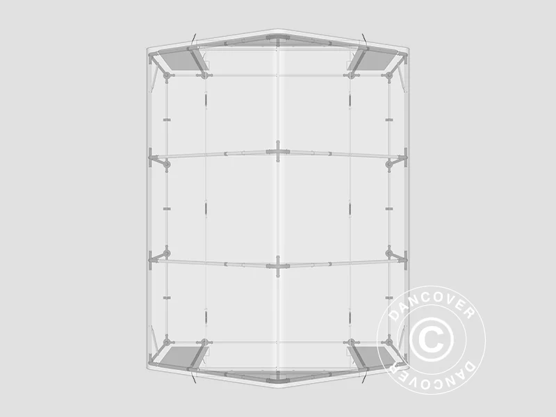 Lagertelt PRO 5x6x2x3,39m, PVC, Grå - Image 20