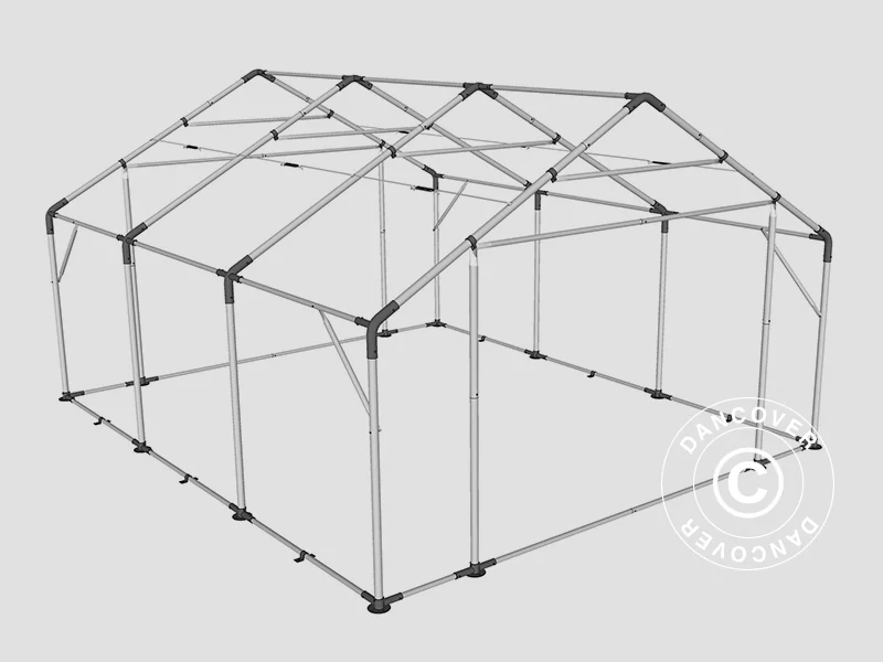 Lagertelt PRO 5x6x2x3,39m, PVC, Grå - Image 21
