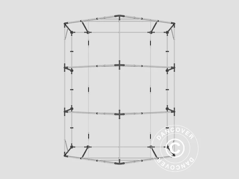 Lagertelt PRO 5x6x2x3,39m, PVC, Grå - Image 22