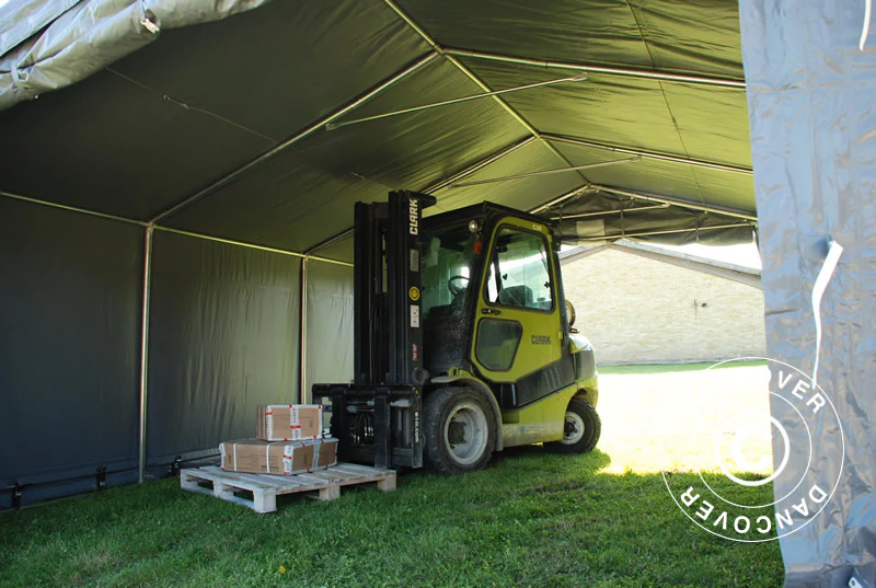 Lagertelt PRO 5x6x2x3,39m, PVC, Grå - Image 7