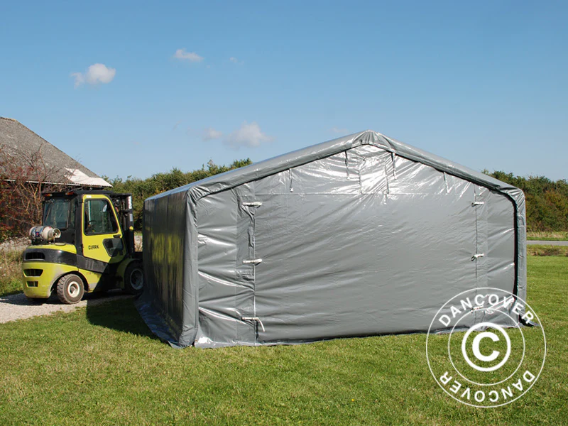 Lagertelt PRO 5x6x2x3,39m, PVC, Grå - Image 8
