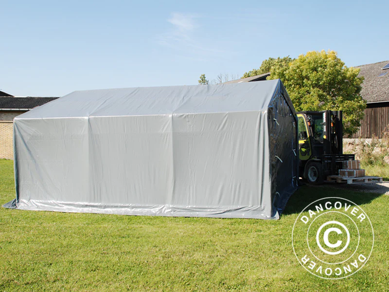 Lagertelt PRO 5x6x2x3,39m, PVC, Grå - Image 9