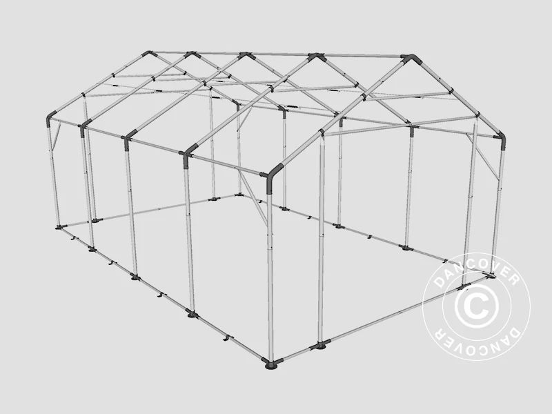 Lagertelt PRO 5x8x2,5x3,89m, PVC, Grøn - Image 19