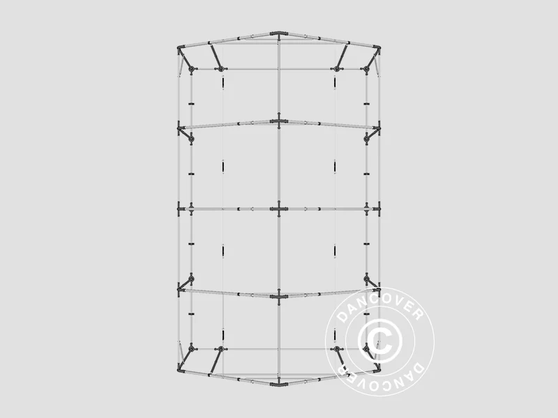 Lagertelt PRO 5x8x2,5x3,89m, PVC, Grøn - Image 20