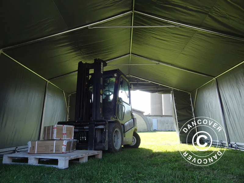 Lagertelt PRO 5x8x2x3,39m, PVC, Grå - Image 13