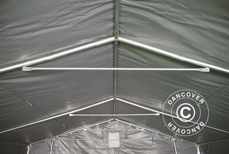 Lagertelt PRO 5x8x2x3,39m, PVC, Grå - Image 16