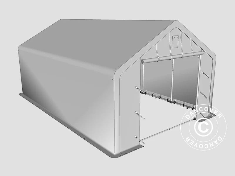 Lagertelt PRO 5x8x2x3,39m, PVC, Grå - Image 22