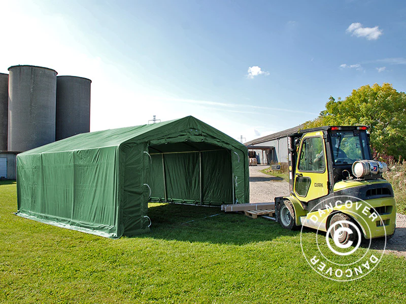 Lagertelt PRO 5x8x2x3,39m PVC, Grøn - Image 13