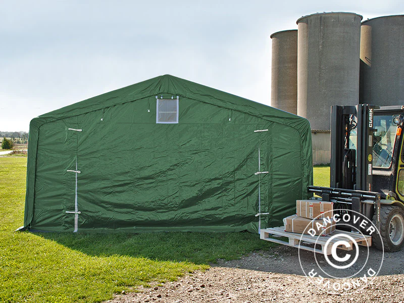 Lagertelt PRO 5x8x2x3,39m PVC, Grøn - Image 7