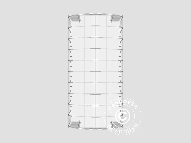 Lagertelt PRO 6x12x3,7m PVC m/ovenlys, Grøn - Image 17