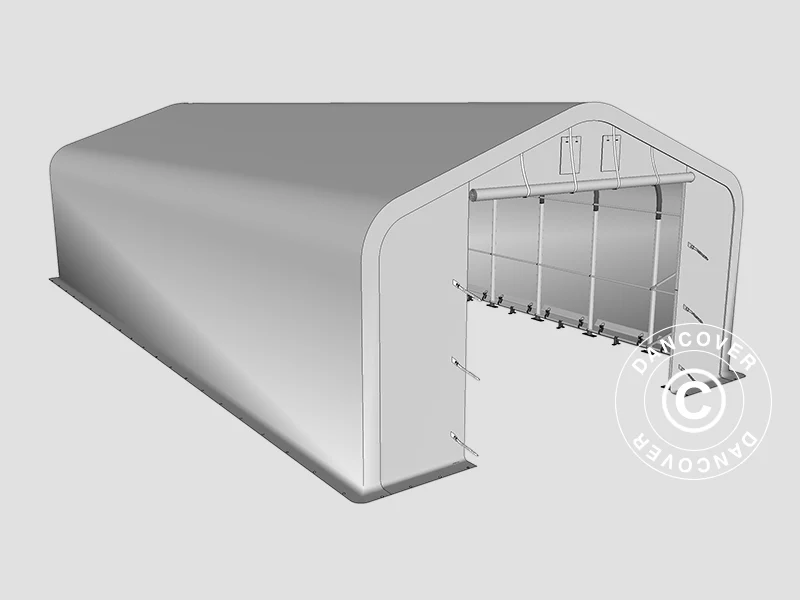 Lagertelt PRO 6x12x3,7m PVC m/ovenlys, Grøn - Image 18