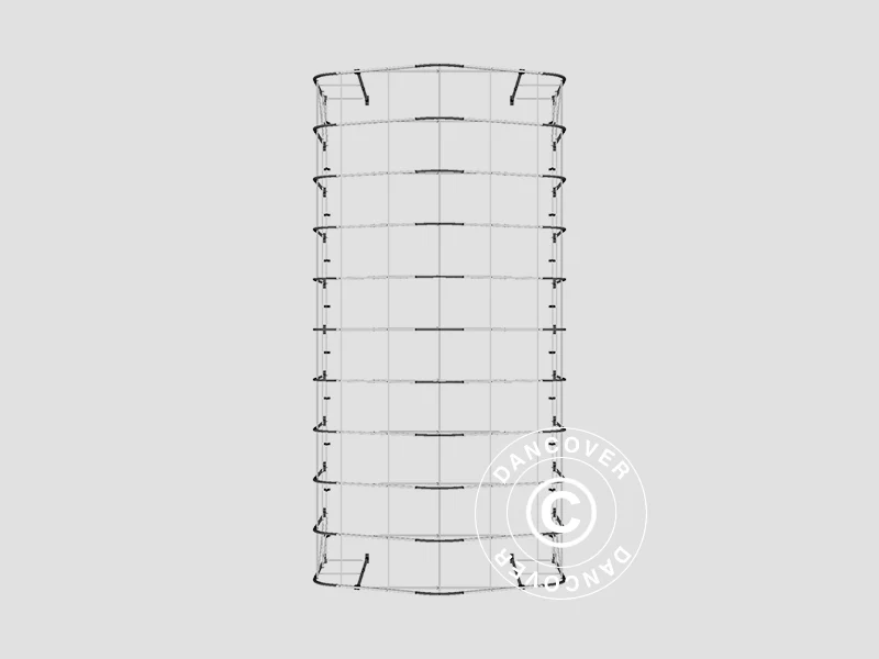 Lagertelt PRO 6x12x3,7m PVC m/ovenlys, Grøn - Image 21