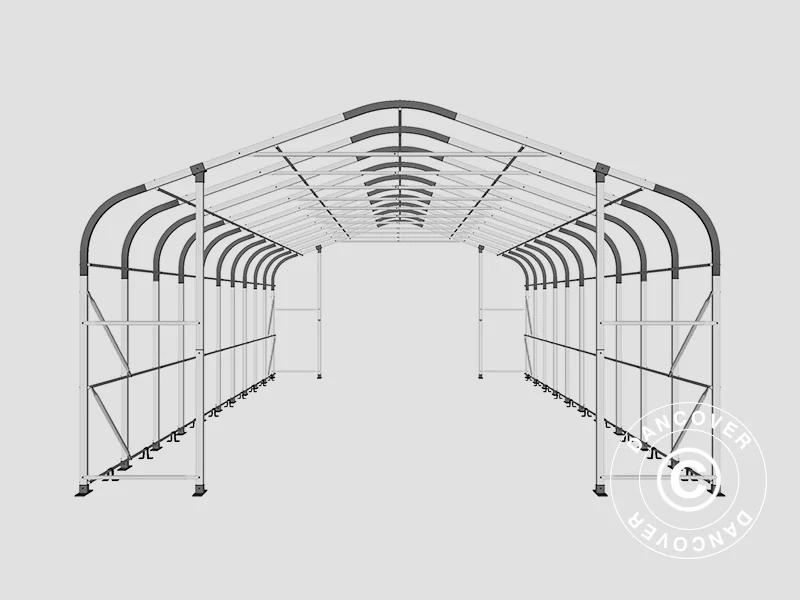 Lagertelt PRO 6x12x3,7m PVC m/ovenlys, Grøn - Image 22