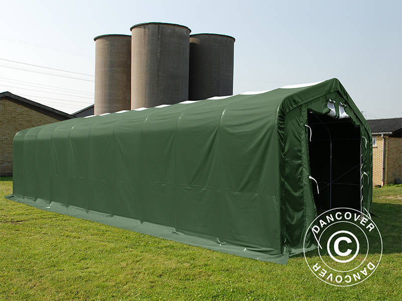 Lagertelt PRO 6x12x3,7m PVC m/ovenlys, Grøn - Image 3