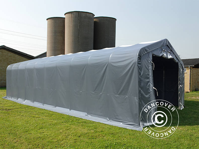Lagertelt PRO 6x18x3,7m PVC m/ovenlys, Grå - Image 8