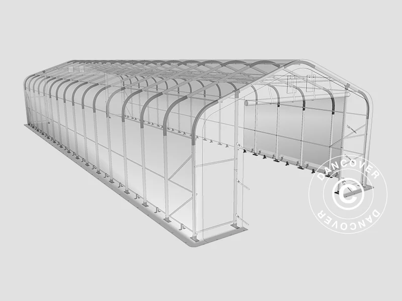 Lagertelt PRO 6x18x3,7m PVC m/ovenlys, Grøn - Image 15