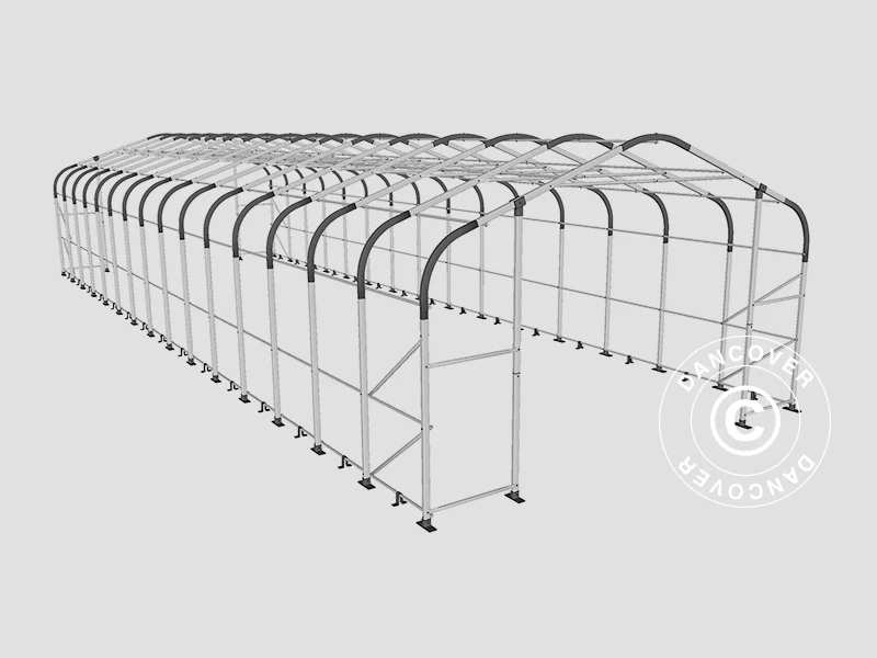 Lagertelt PRO 6x18x3,7m PVC m/ovenlys, Grøn - Image 21