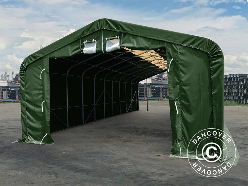 Lagertelt PRO 6x18x3,7m PVC m/ovenlys, Grøn - Image 6