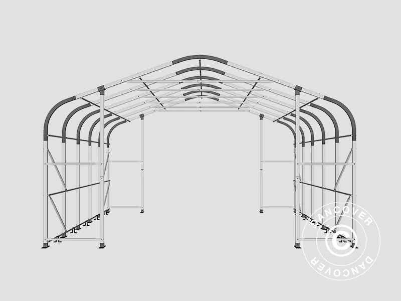 Lagertelt PRO 6x6x3,7m PVC, Grøn - Image 13