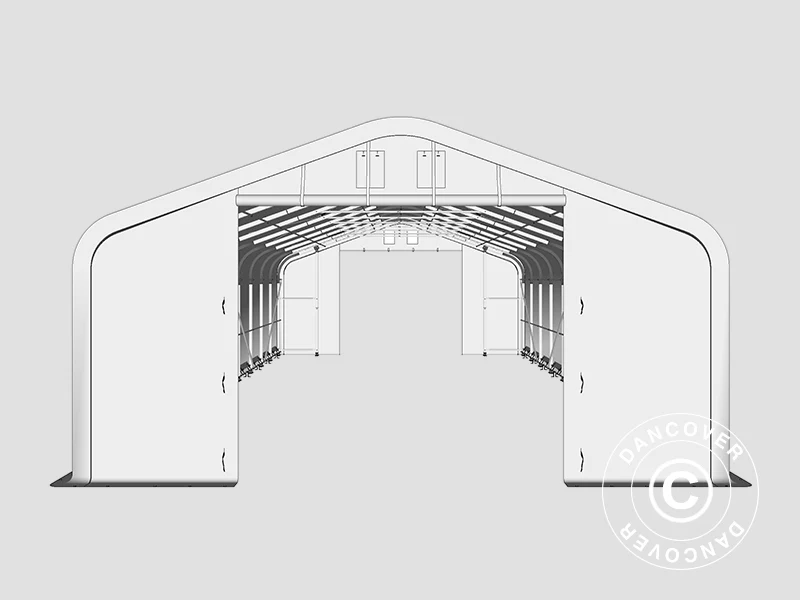 Lagertelt PRO 7x14x3,8m PVC m/ovenlys, Grå - Image 21
