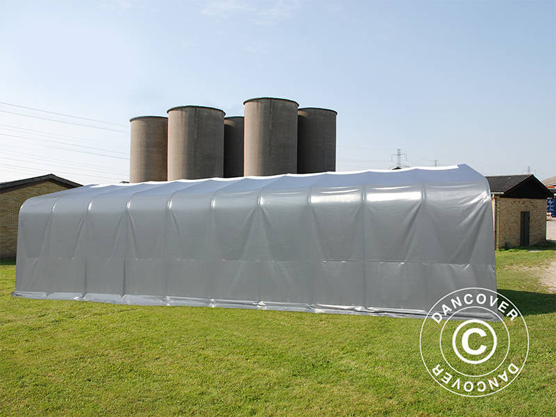 Lagertelt PRO 7x14x3,8m PVC m/ovenlys, Grå - Image 9