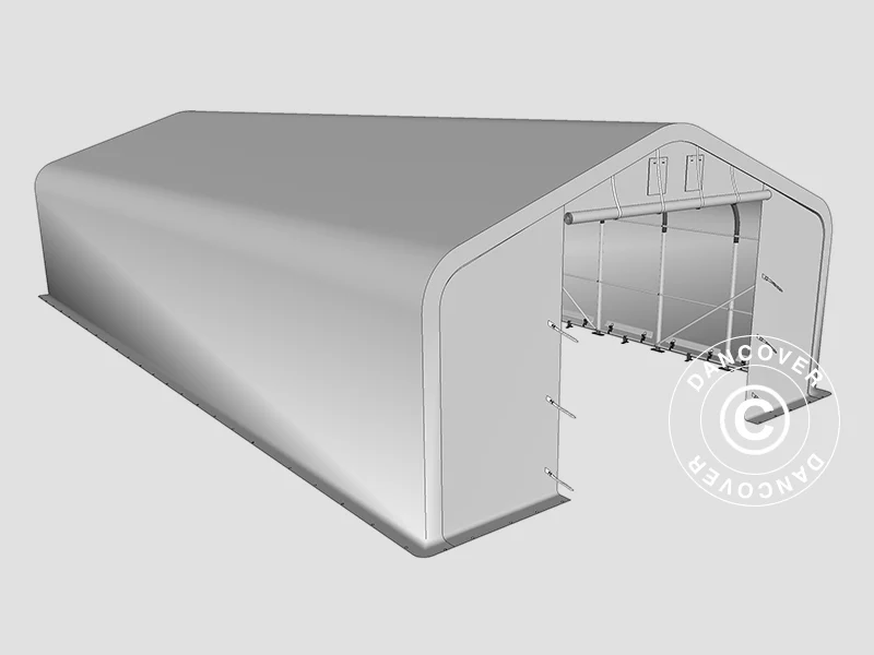 Lagertelt PRO 7x14x3,8m PVC m/ovenlys, Grøn - Image 17