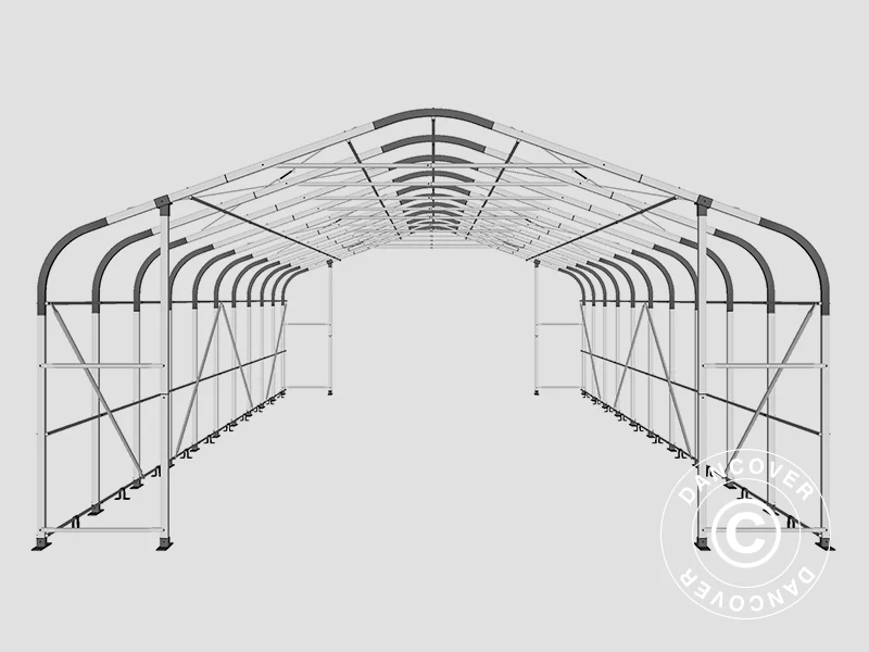 Lagertelt PRO 7x14x3,8m PVC m/ovenlys, Grøn - Image 21