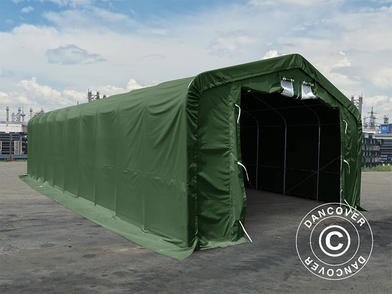 Lagertelt PRO 7x14x3,8m PVC m/ovenlys, Grøn - Image 3