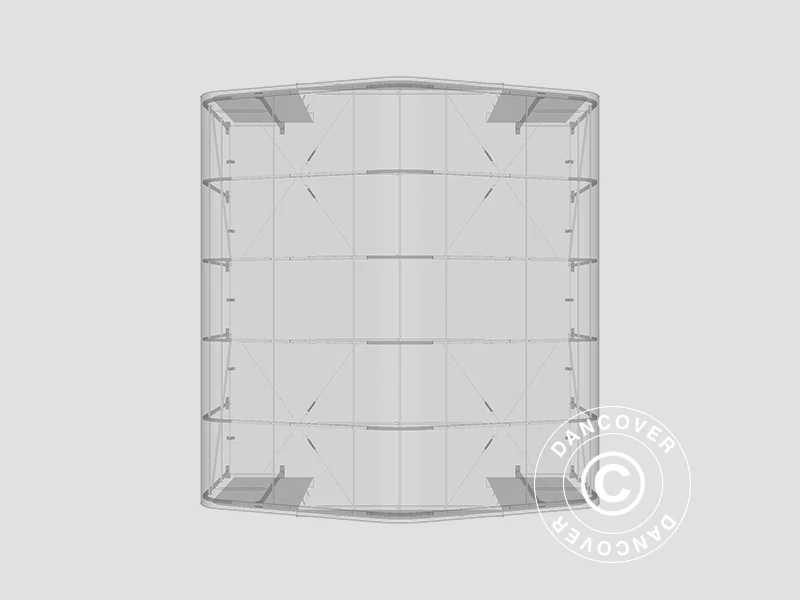 Lagertelt PRO 7x7x3,8m PVC m/ovenlys, Grøn - Image 13