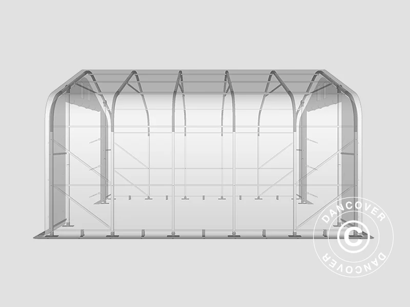 Lagertelt PRO 8x12x5,2m PVC m/ovenlys, Grå - Image 13