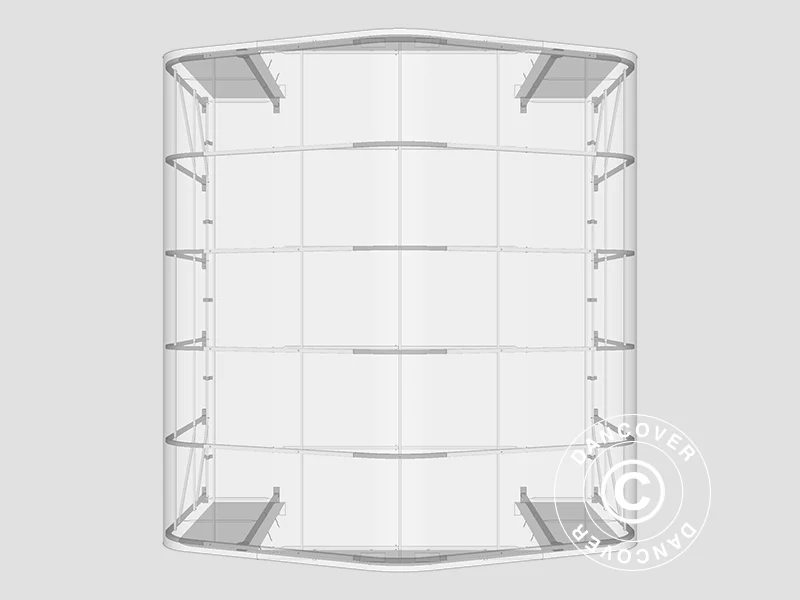 Lagertelt PRO 8x12x5,2m PVC m/ovenlys, Grå - Image 14